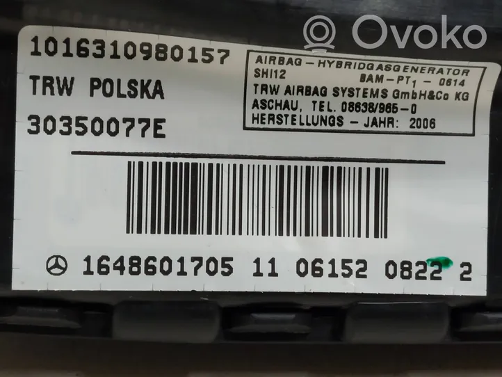 Mercedes-Benz R W251 Poduszka powietrzna Airbag fotela 1648601705