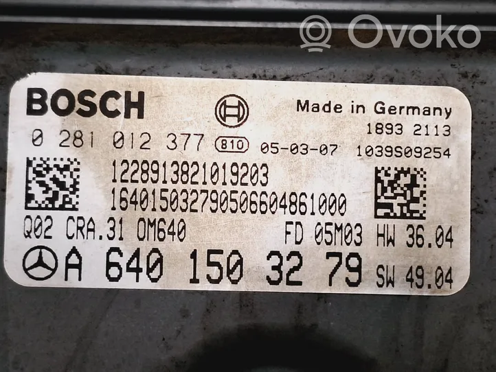 Mercedes-Benz A W169 Sterownik / Moduł ECU A6401503279