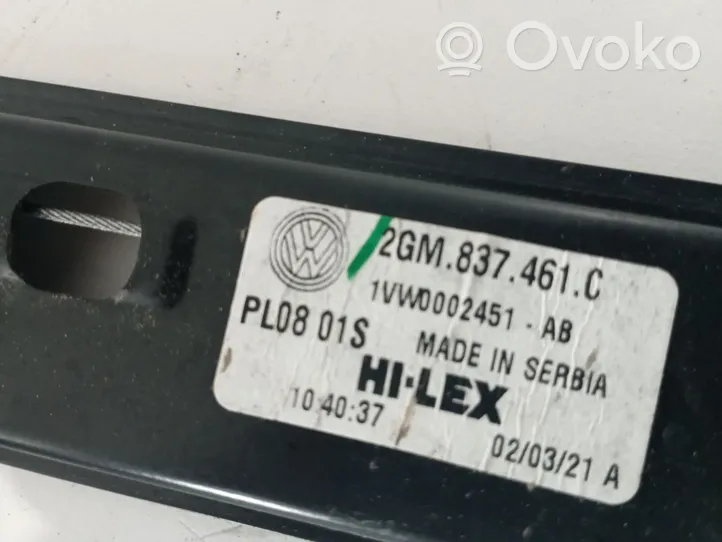 Volkswagen T-Cross Manualny podnośnik szyby drzwi przednich 2GM837461C