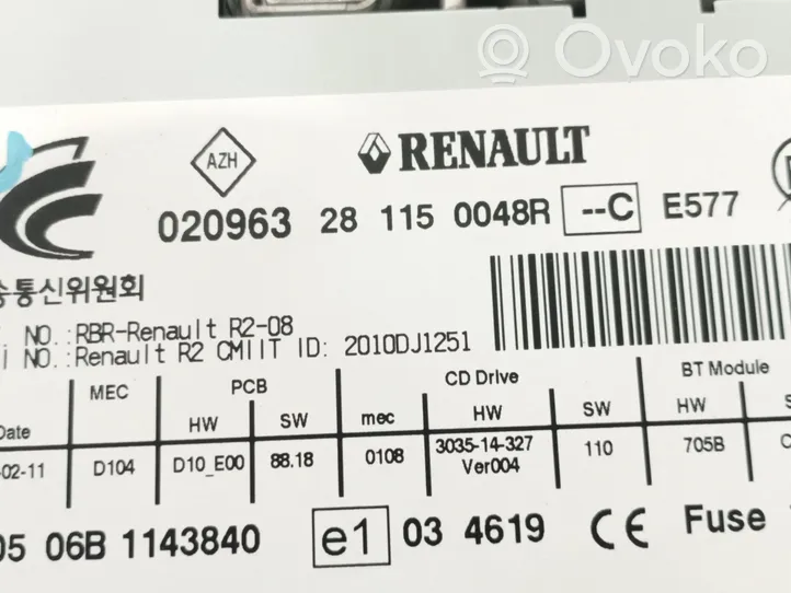 Renault Latitude (L70) Moduł / Sterownik dziku audio HiFi 281150048R