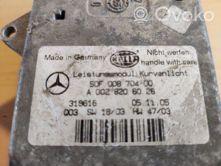 Mercedes-Benz E W211 Ajovalojen virranrajoitinmoduuli Xenon A0028206026