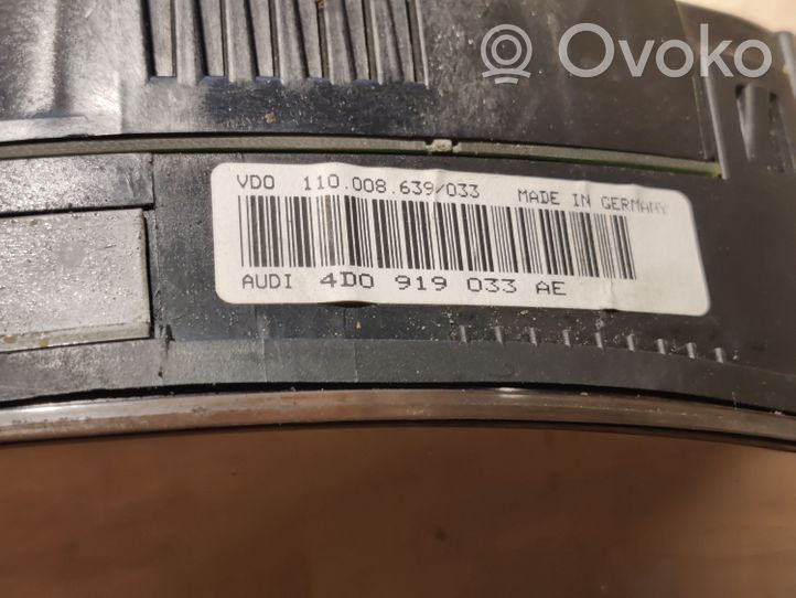 Audi A8 S8 D2 4D Tachimetro (quadro strumenti) 4D0919033AE