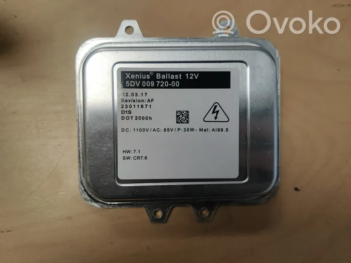 Opel Insignia A Ajovalojen virranrajoitinmoduuli Xenon 5DV00972000