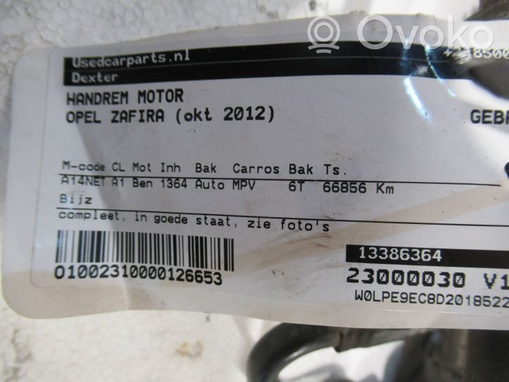 Opel Zafira C Module de commande de frein à main 1338636