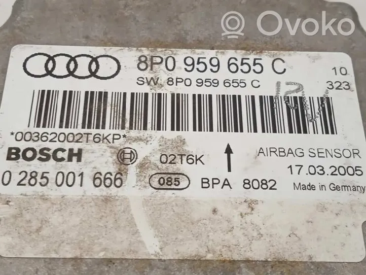 Audi A3 S3 8P Turvatyynyn ohjainlaite/moduuli 8P0959655C