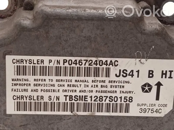 Chrysler Sebring (ST-22 - JR) Gaisa spilvenu vadības bloks P04672404AC