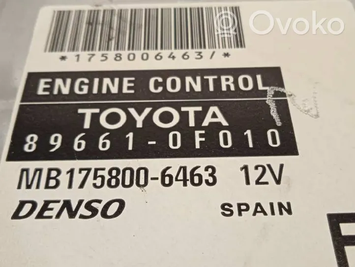 Toyota Corolla Verso AR10 Sterownik / Moduł ECU 896610F010