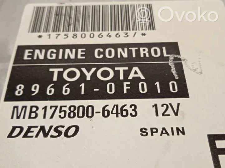 Toyota Corolla Verso AR10 Calculateur moteur ECU 896610F010