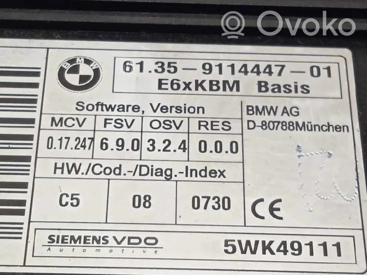 BMW 5 E60 E61 Durų elektronikos valdymo blokas 61359114447