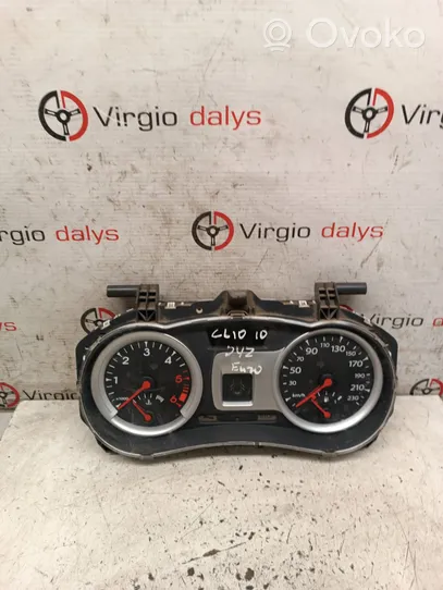 Renault Clio III Compteur de vitesse tableau de bord 8201060299