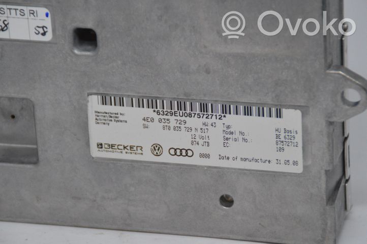 Audi A6 S6 C6 4F Centralina MMI 4E0035729