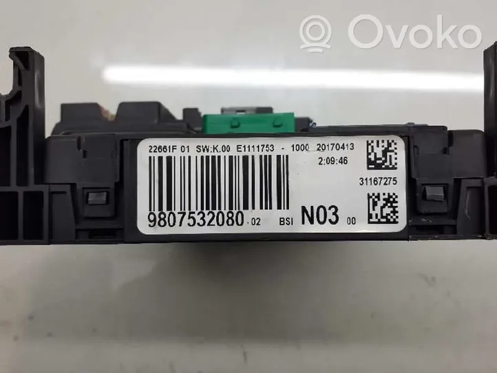 Peugeot 208 Module de fusibles 9807532080