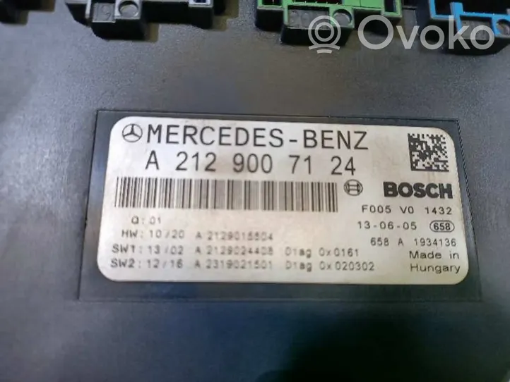 Mercedes-Benz E W212 Modulo fusibile A2129002927