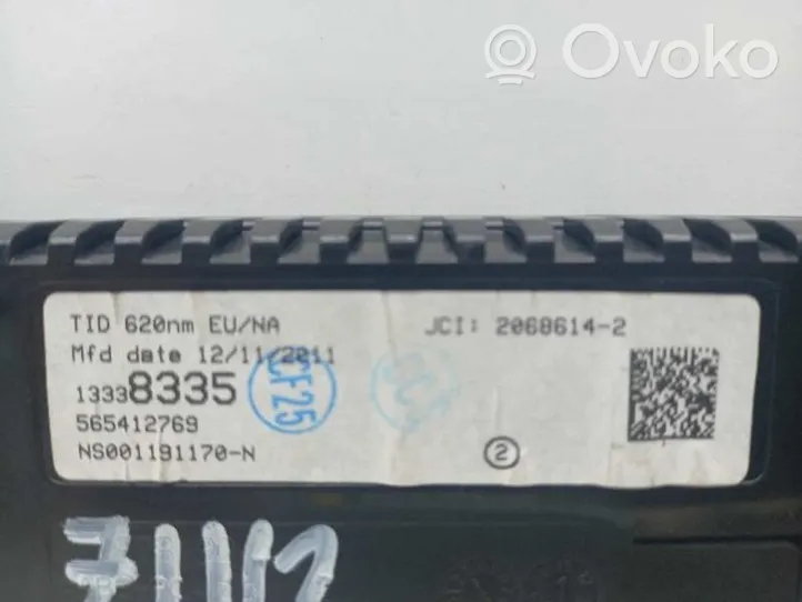 Opel Zafira B Schermo del visore a sovrimpressione 13338335