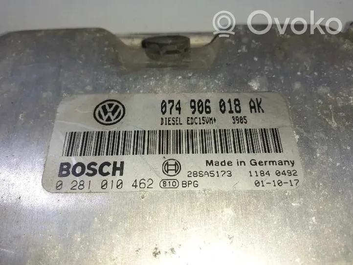 Volkswagen Transporter - Caravelle T4 Komputer / Sterownik ECU silnika 074906018AK