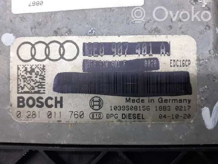 Audi A4 Allroad Moottorin ohjainlaite/moduuli (käytetyt) 8E0990990A