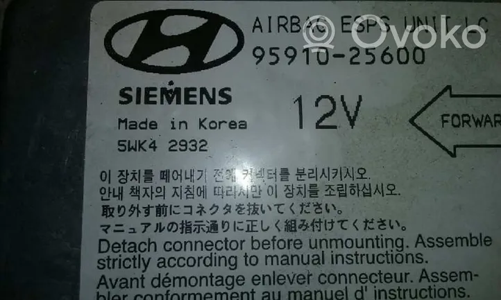 Hyundai Accent Module de contrôle airbag 9591025600