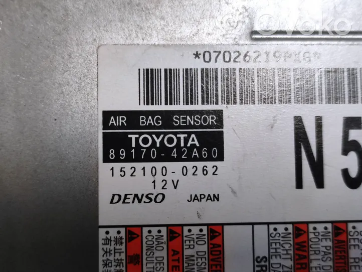 Toyota RAV 4 (XA50) Module de contrôle airbag 89170-42A60