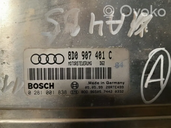Audi A4 S4 B5 8D Centralina/modulo del motore 8D0907401C