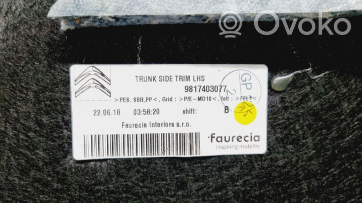 Citroen DS7 Crossback Trunk/boot lower side trim panel 9817403077