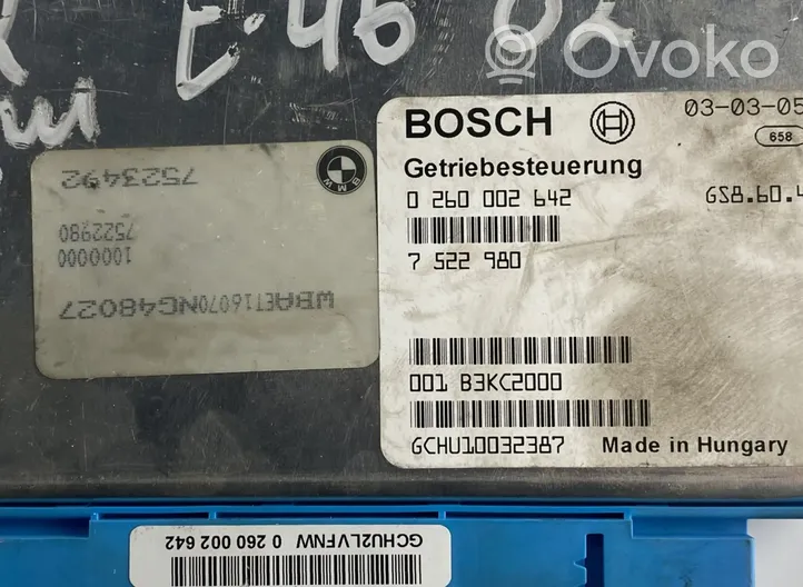 BMW 3 E46 Блок управления коробки передач 0260002642