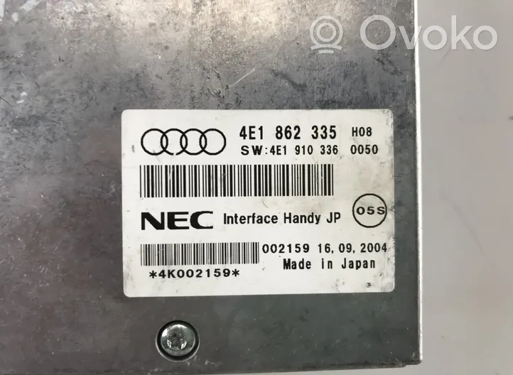 Audi A6 S6 C6 4F Unité de commande, module téléphone 4E1862335