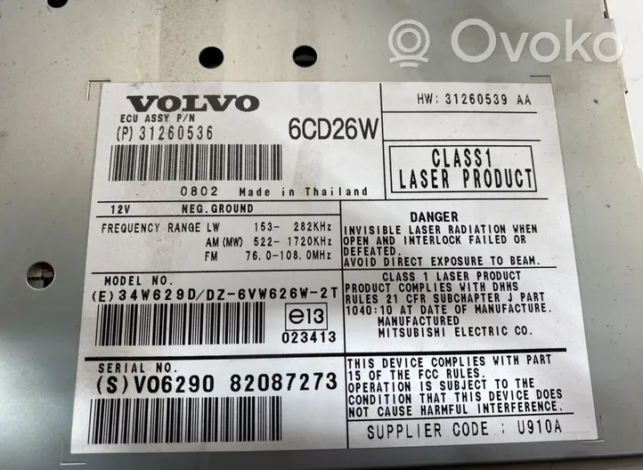 Volvo XC90 Zmieniarka płyt CD/DVD 31260536