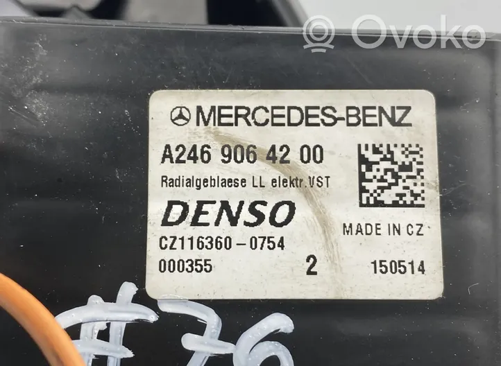 Mercedes-Benz B W246 W242 Lämmittimen puhallin A2469064200