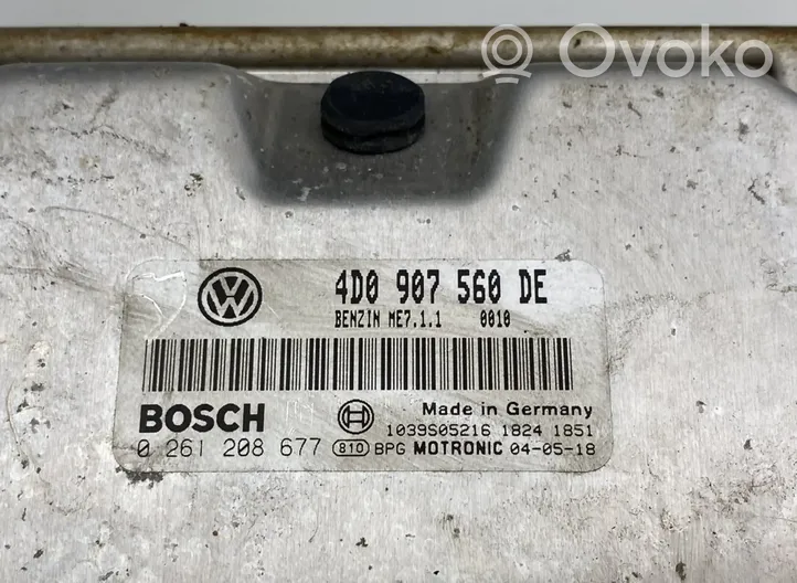 Volkswagen Phaeton Sterownik / Moduł ECU 4D0907560