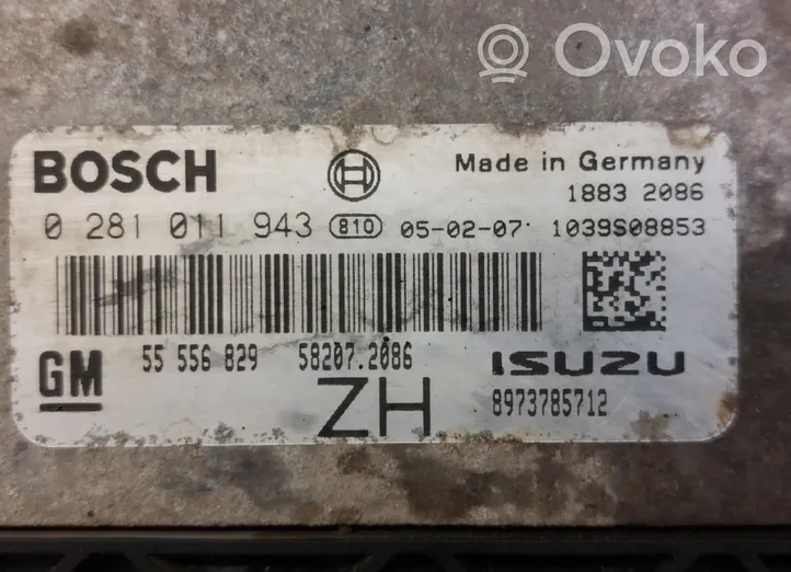 Opel Astra H Calculateur moteur ECU 0281011943