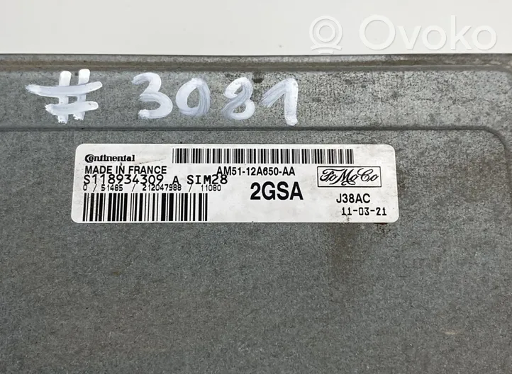 Ford Focus Calculateur moteur ECU AM5112A650AA