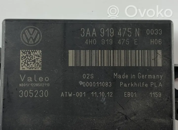 Volkswagen Sharan Parkavimo (PDC) daviklių valdymo blokas 3AA919475N