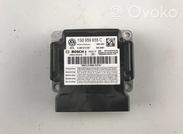 Skoda Citigo Module de contrôle airbag 1S0959655C