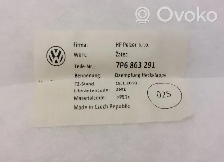 Volkswagen Touareg II Garniture de couvercle de coffre arriere hayon 7P6867601A