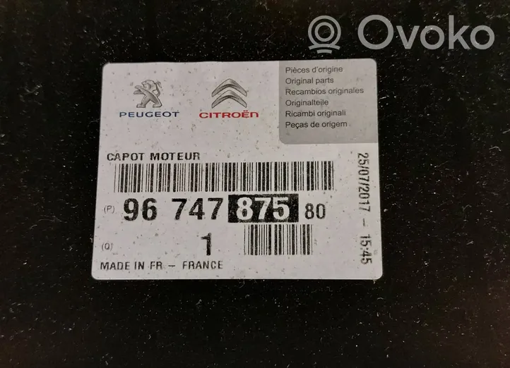 Citroen C-Elysée Couvercle, capot moteur 9674787580