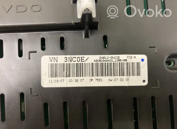 Nissan Leaf I (ZE0) Tachimetro (quadro strumenti) 24810-3NC0E