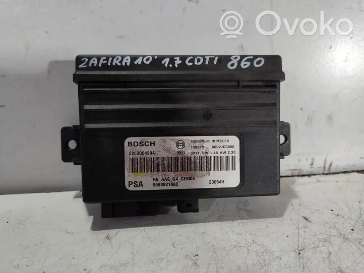 Opel Omega B1 Centralina/modulo sensori di parcheggio PDC 9663821680