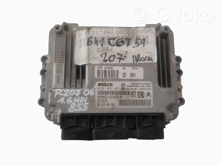 Peugeot 207 Komputer / Sterownik ECU silnika 9661004480