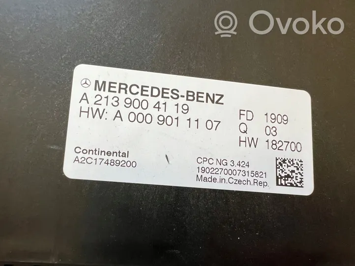 Mercedes-Benz C AMG W205 Torque split ecu control unit/module A2139004119