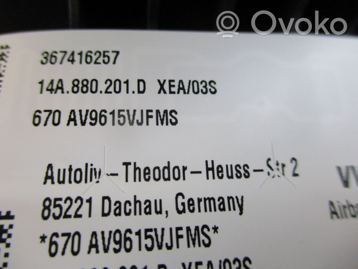 Volkswagen Tiguan Ohjauspyörän turvatyyny 14A880201D