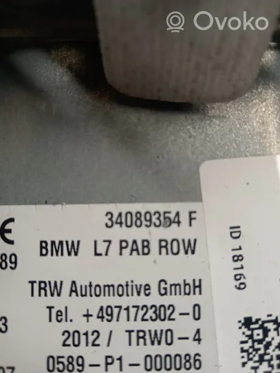 BMW 3 F30 F35 F31 Keleivio oro pagalvė 34089354