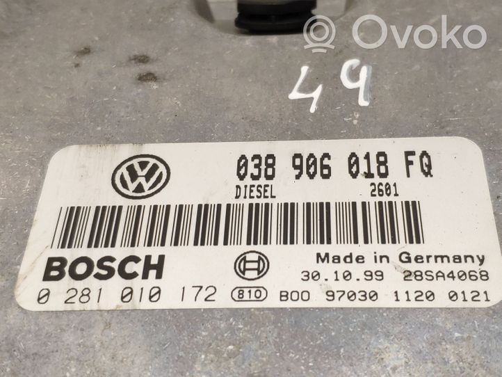 Volkswagen PASSAT B5 Moottorin ohjainlaite/moduuli 038906018FQ
