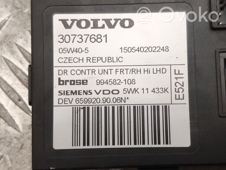 Volvo V50 Silniczek podnośnika szyby drzwi 30737681