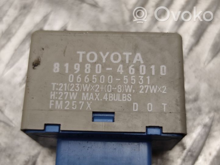Toyota RAV 4 (XA30) Relè lampeggiatore d'emergenza 8198046010