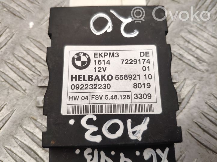 BMW X6 E71 Degalų (kuro) siurblio valdymo blokas 7229174