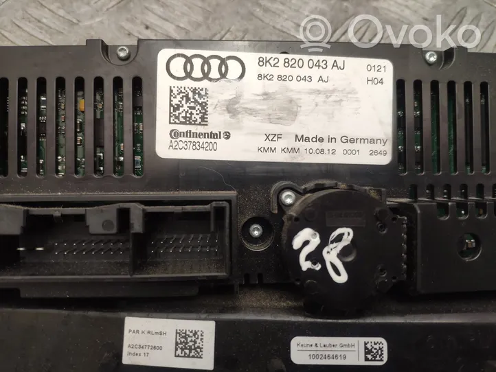 Audi A4 Allroad Przełącznik / Włącznik nawiewu dmuchawy 8K2820043