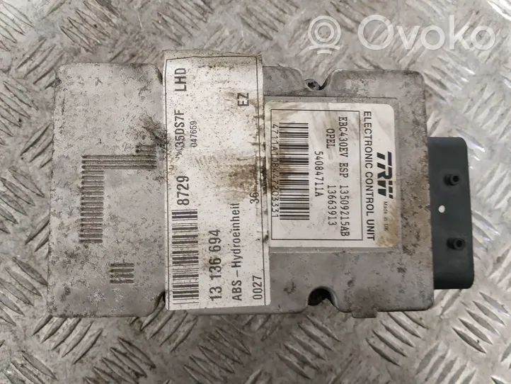 Opel Vectra C Pompe ABS 13136694