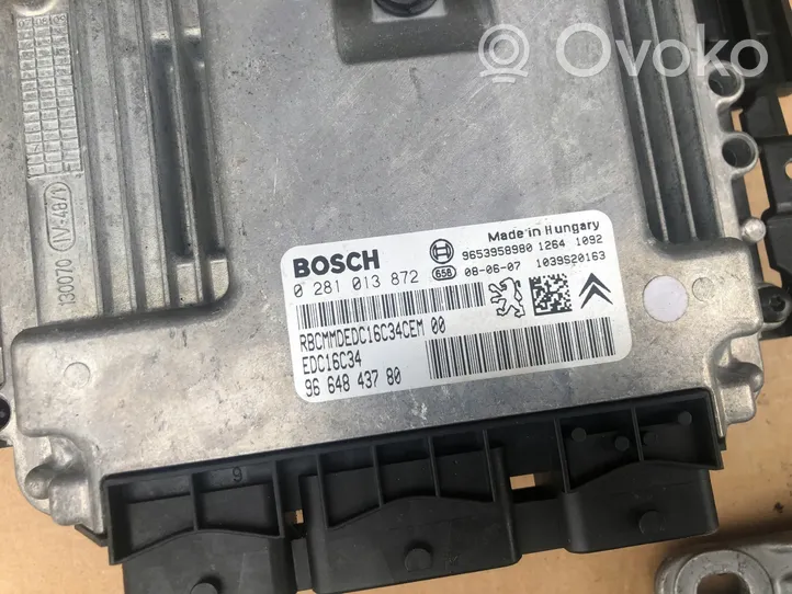 Citroen C5 Komputer / Sterownik ECU i komplet kluczy 9653958980