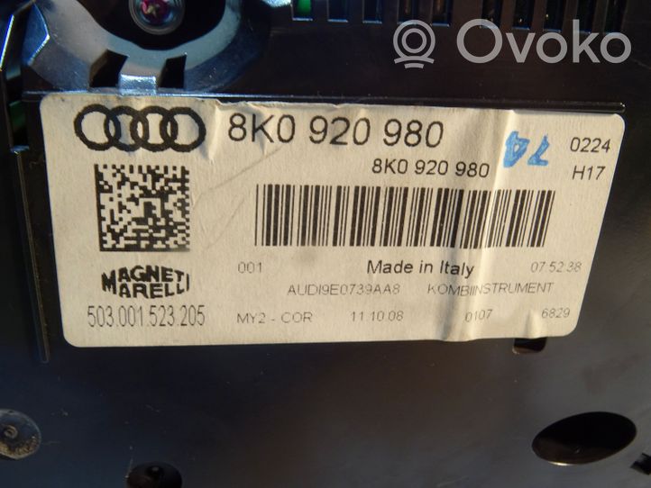 Audi A4 S4 B8 8K Spidometrs (instrumentu panelī) 503001523205