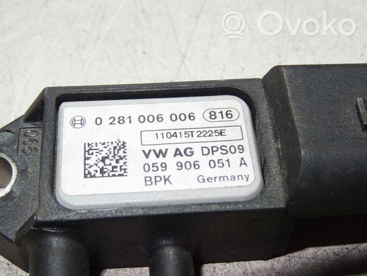 Audi A6 S6 C6 4F Sensore di pressione dei gas di scarico 059906051A